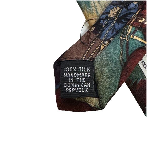 Nature’s Museum Collection Cowboy Theme Neck Tie Rockabilly Western - Picture 9 of 9